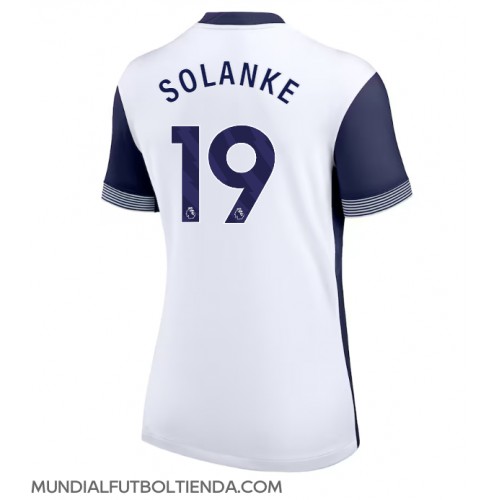 Camiseta Tottenham Hotspur Dominic Solanke #19 Primera Equipación Replica 2024-25 para mujer mangas cortas